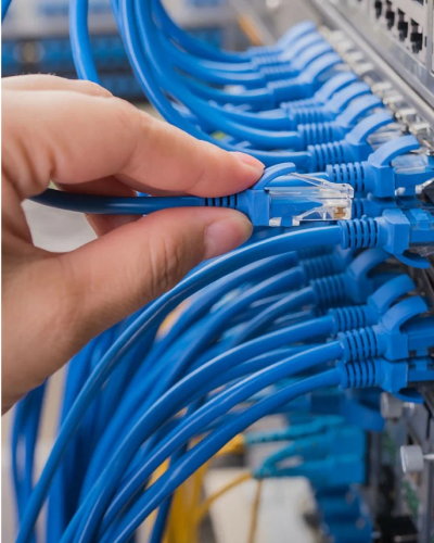 Network cabling and patch panel installation